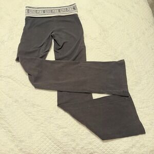 Victoria Secret PINK Y2K Bling Rhinestone Logo Foldover Yoga Flare Pants XS Long